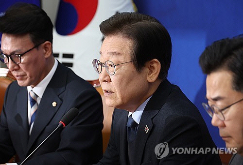 2일 국회에서 열린 더불어민주당 최고위원회의에서 이재명 대표가 발언하고 있다. [연합뉴스]